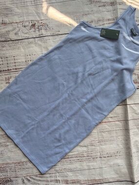 NWT Wild Fable Light Blue Ribbed Tank Dress Tunic Size Large